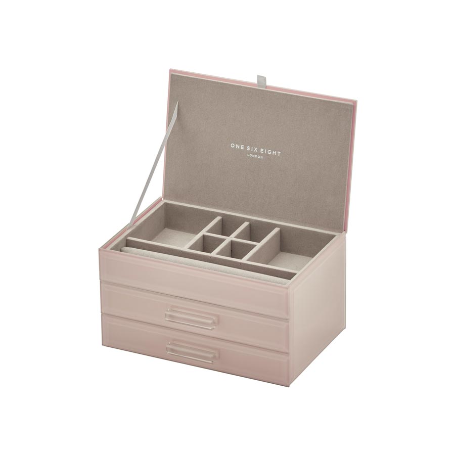 One Six Eight Gabriella Medium Jewellery Box - Blush | Koop.co.nz
