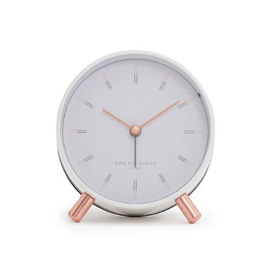 One Six Eight Ellie White Alarm Clock with Light | Koop.co.nz