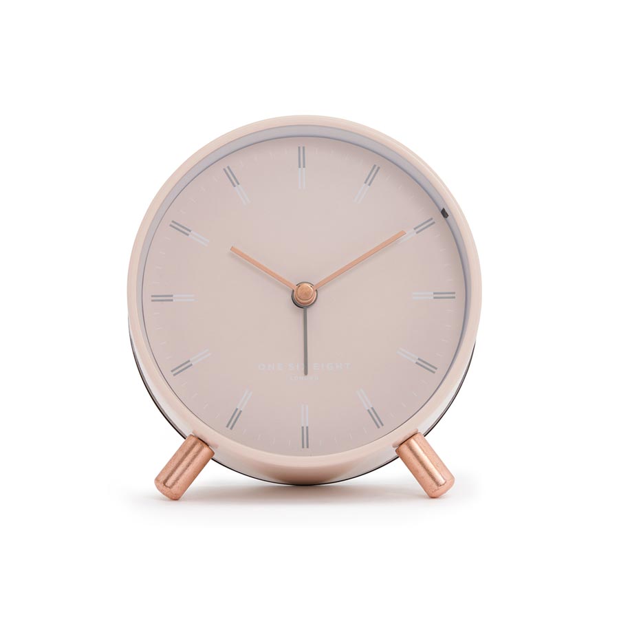 One Six Eight Ellie Blush Alarm Clock with Light | Koop.co.nz