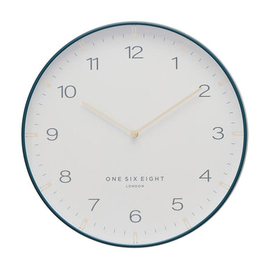 One Six Eight Sienna Clock - White (40cm) | Koop.co.nz