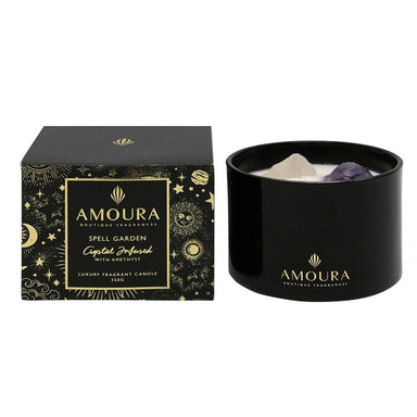 Amoura Crystal Infused Fragrant Candle - Spell Garden | Koop.co.nz