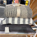 Weave Luca Stripe Linen Cushion - Shadow (50cm) | Koop.co.nz