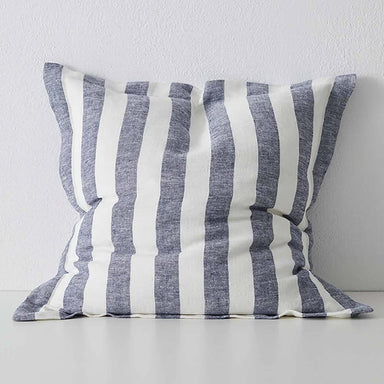 Weave Luca Stripe Linen Cushion - Ocean (50cm) | Koop.co.nz