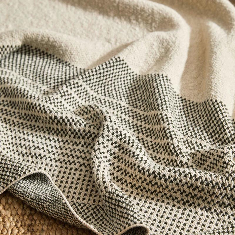 Weave Sonoma Cotton Throw - Khaki | Koop.co.nz