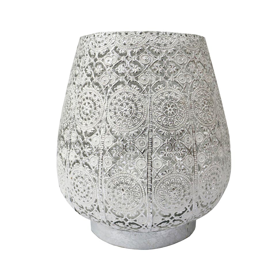 Le Carillon Lantern Large White Metal Candle Lanterns NZ