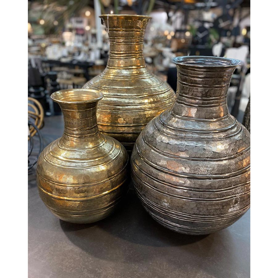 Le Forge Pot Belly Vase - Antique Gold | Koop.co.nz