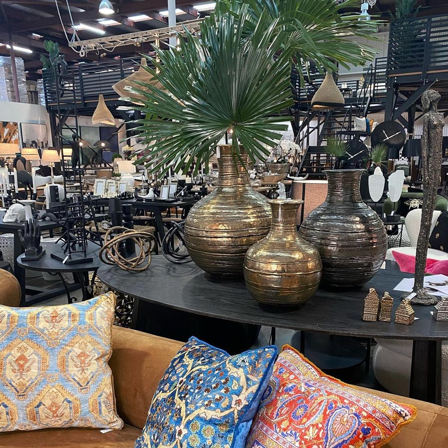 Le Forge Pot Belly Vase - Antique Gold | Koop.co.nz