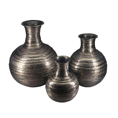 Le Forge Pot Belly Vase - Smoke Black | Koop.co.nz