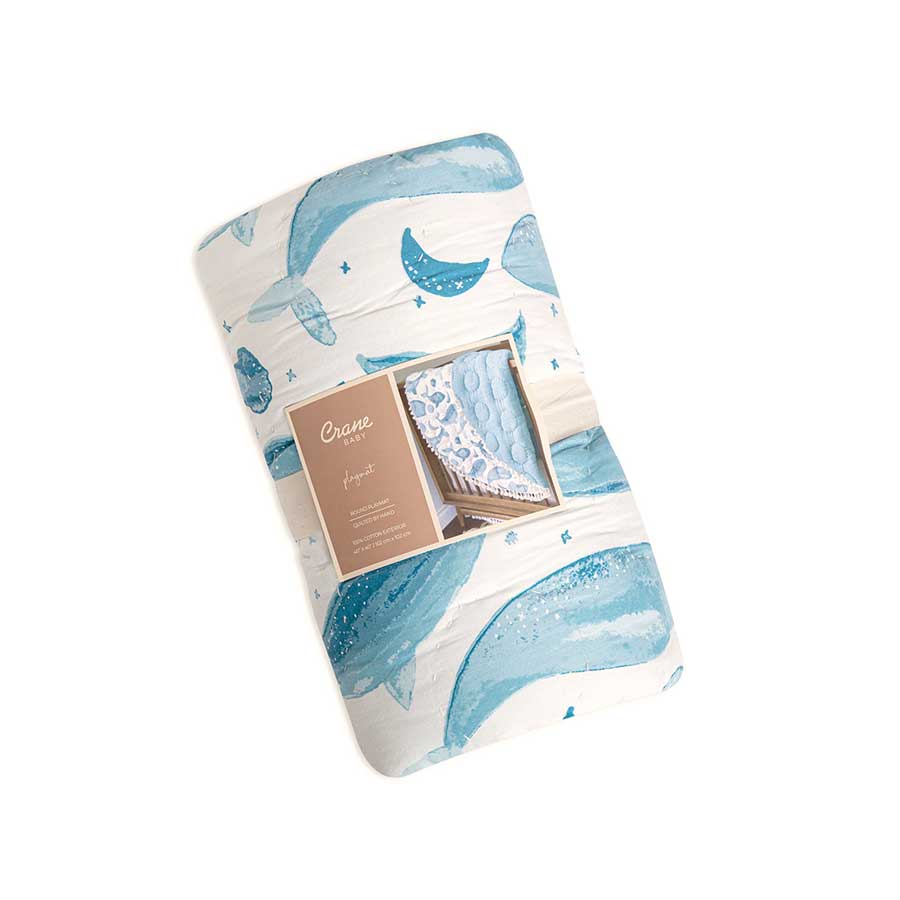 Crane Baby Quilted Baby Playmat - Caspian Whale | Koop.co.nz