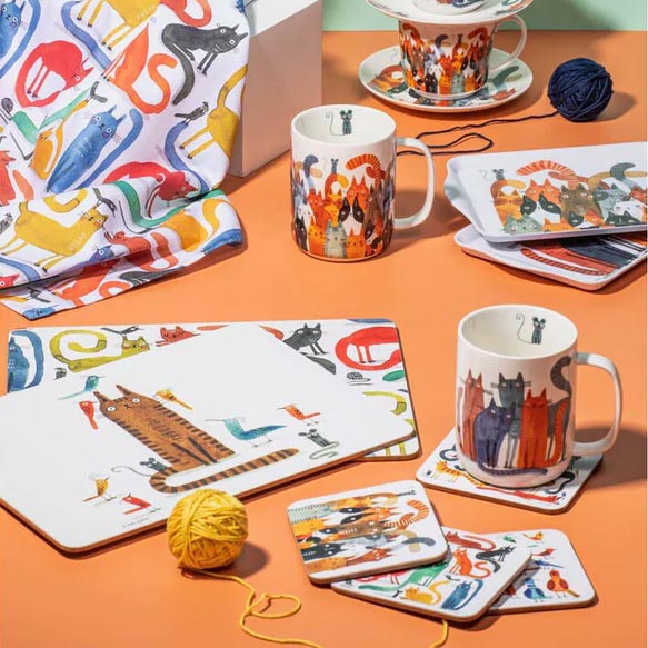 Ashdene Quirky Cats Placemat Set/6 | Koop.co.nz