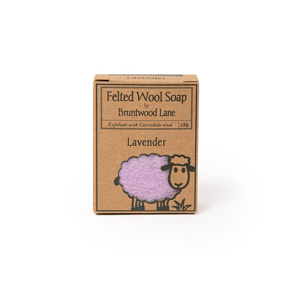 Bruntwood Lane NZ Made Felted Wool Soap - Lavender | Koop.co.nz