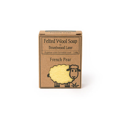 Bruntwood Lane NZ Made Felted Wool Soap - French Pear | Koop.co.nz