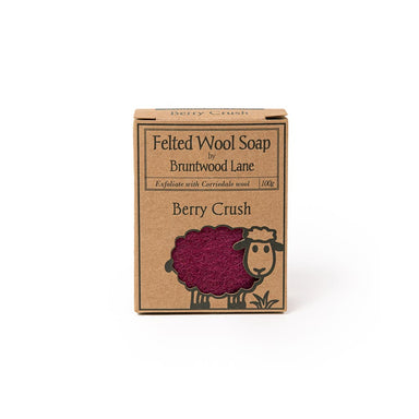 Bruntwood Lane NZ Made Felted Wool Soap - Berry Crush | Koop.co.nz