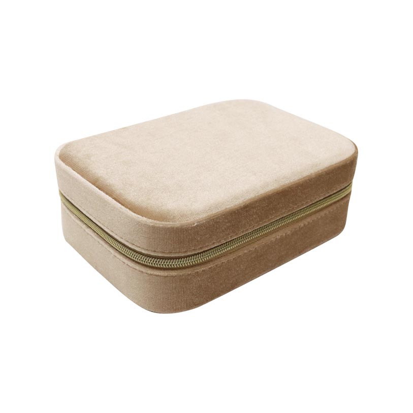 Le Forge Rectangular Velvet Jewellery Box - Beige | Koop.co.nz