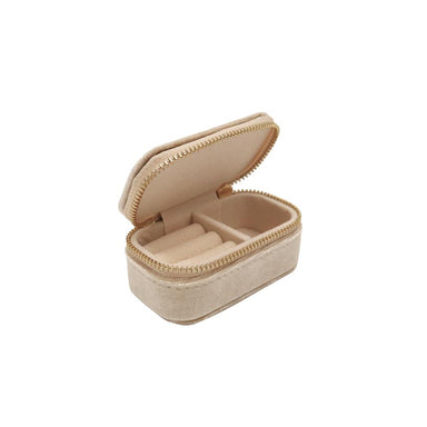 Le Forge Mini Velvet Jewellery Box - Beige | Koop.co.nz