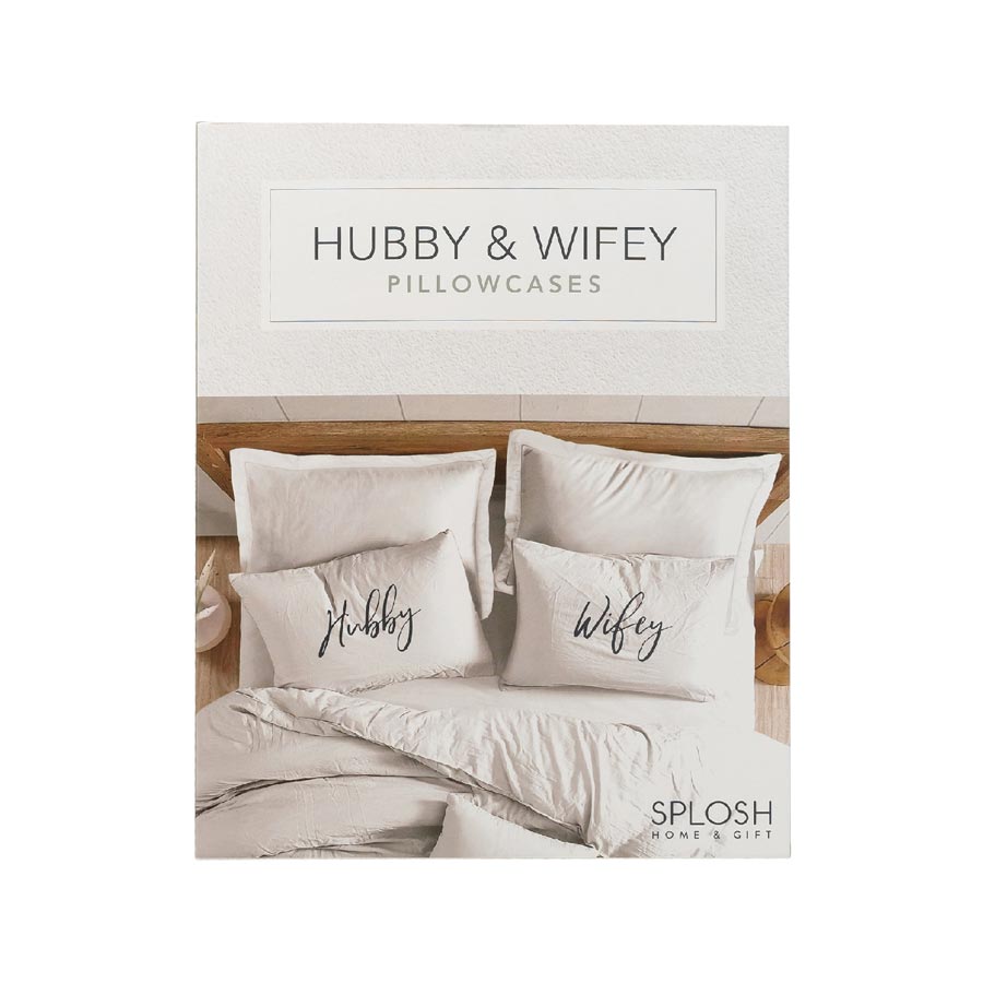 Splosh Hubby & Wifey Pillowcase Set | Koop.co.nz