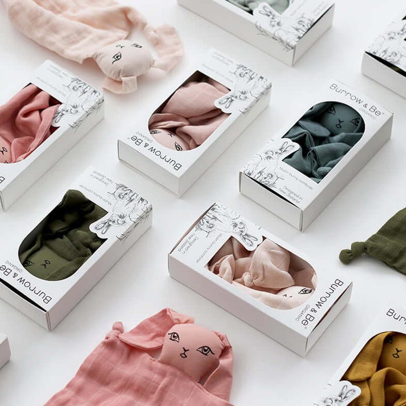 Burrow & Be Muslin Bunny Baby Comforter - Dusty Rose - Baby Gifts NZ ...