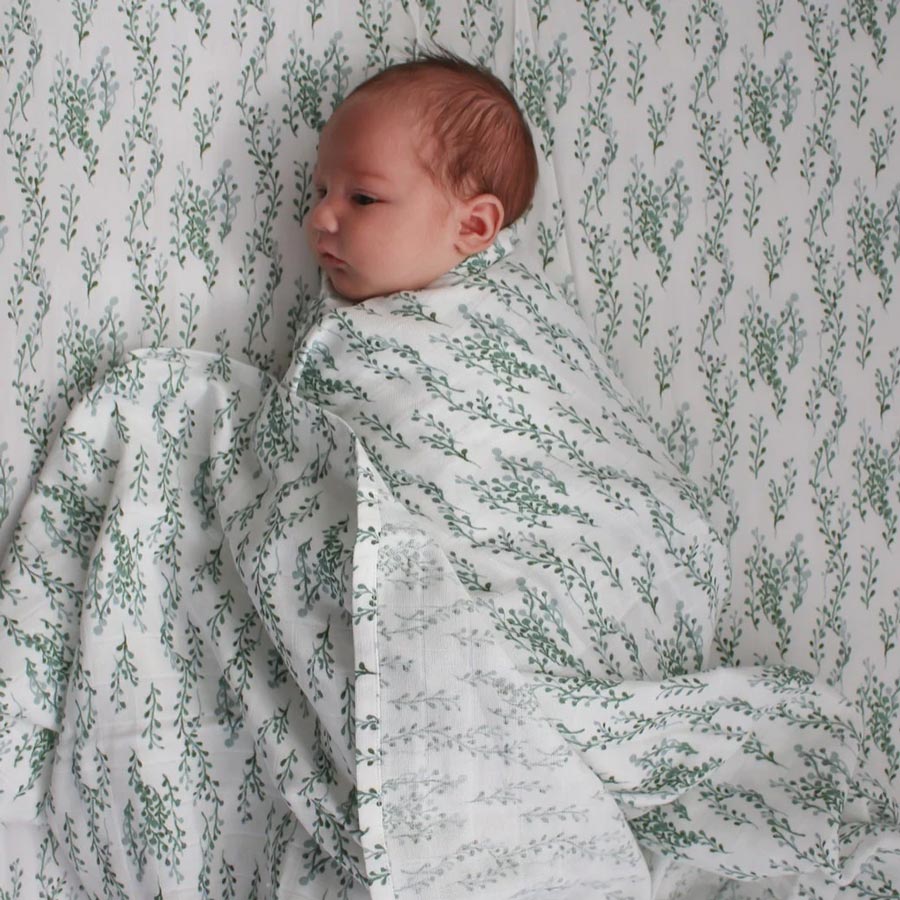 Burrow Be Organic Cotton Muslin Wrap String Of Pearls KOOP