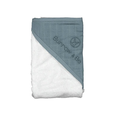 Burrow & Be Organic Cotton Baby Hooded Towel – Storm | Koop.co.nz