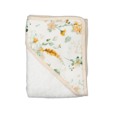 Burrow & Be Organic Cotton Baby Hooded Towel – Spring Melody | Koop.co.nz