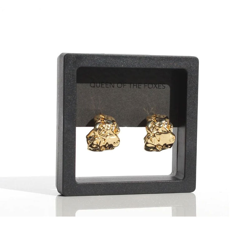 Queen Of The Foxes Molten Drop Gold Earrings | Koop.co.nz