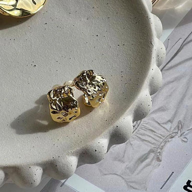 Queen Of The Foxes Molten Drop Gold Earrings | Koop.co.nz