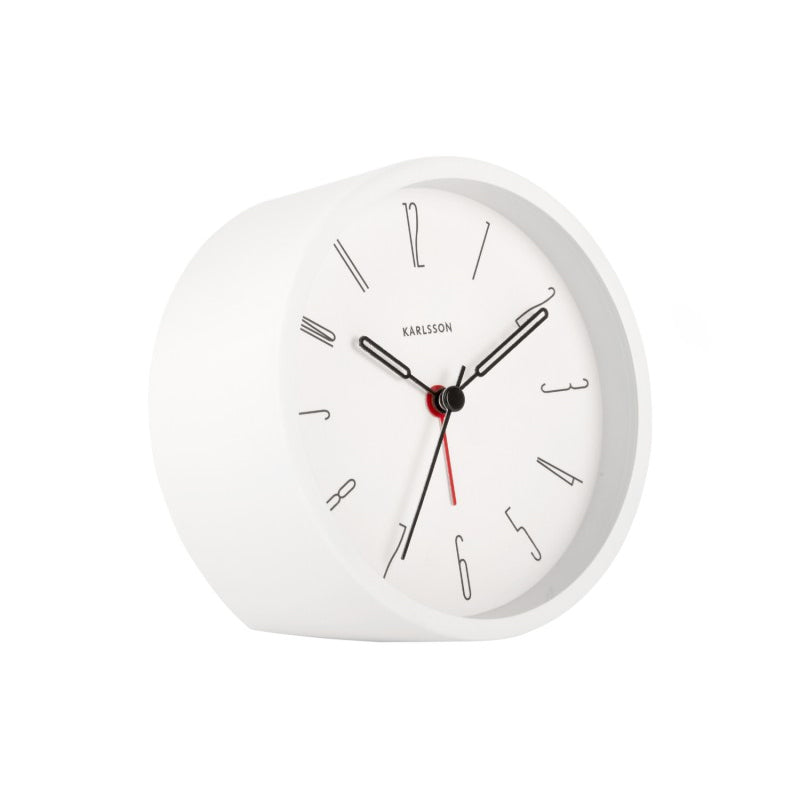 Karlsson Belle Alarm Clock - White | Koop.co.nz