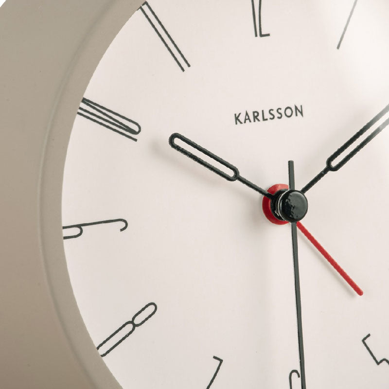 Karlsson Belle Alarm Clock - Warm Grey | Koop.co.nz