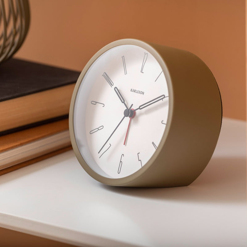 Karlsson Belle Alarm Clock - Moss Green | Koop.co.nz
