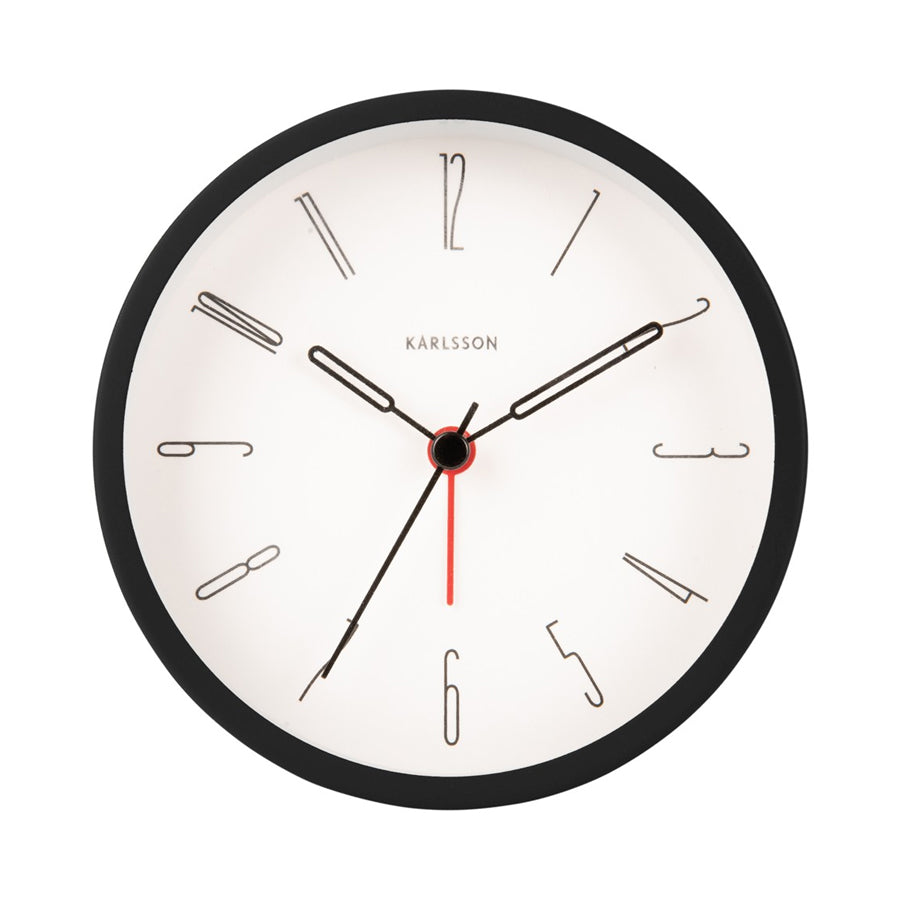 Karlsson Belle Alarm Clock - Black | Koop.co.nz