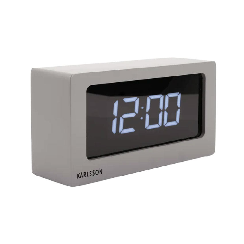 Karlsson Large Boxed LED Table / Alarm Clock - Warm Grey | Koop.co.nz
