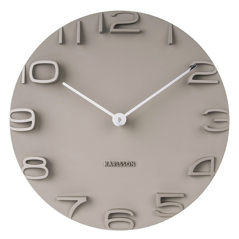 Karlsson On The Edge Wall Clock Grey (42cm) Karlsson Wall Clocks NZ