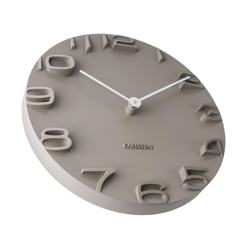 Karlsson On The Edge Wall Clock - Grey Brown (42cm) | Koop.co.nz
