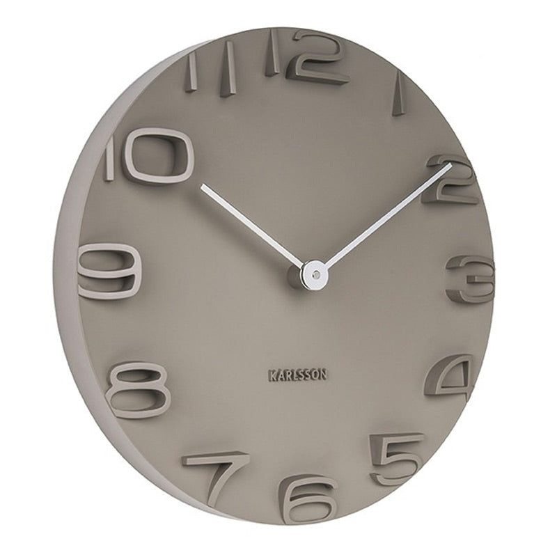 Karlsson On The Edge Wall Clock Grey (42cm) Karlsson Wall Clocks NZ