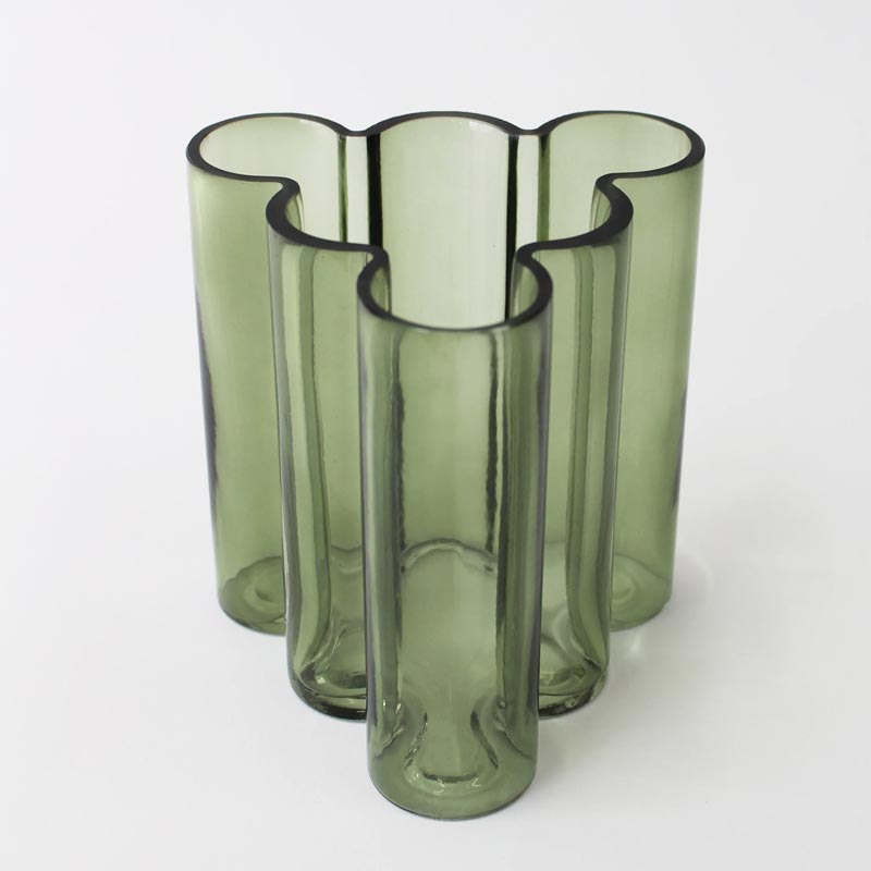 Griff Trevi Green Glass Vase (15cm) | Koop.co.nz
