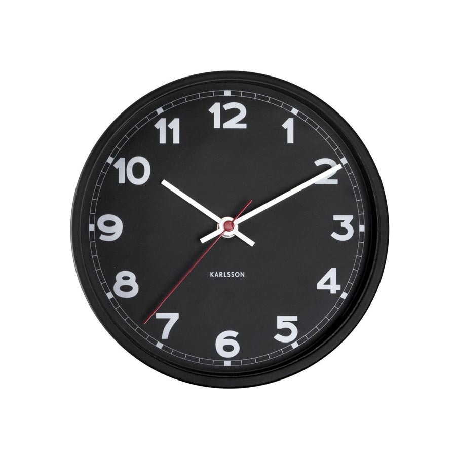Karlsson New Classic Wall Clock - Small Black (20.5cm) | Koop.co.nz