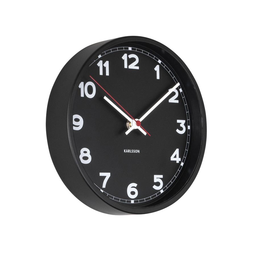 Karlsson New Classic Wall Clock - Small Black (20.5cm) | Koop.co.nz