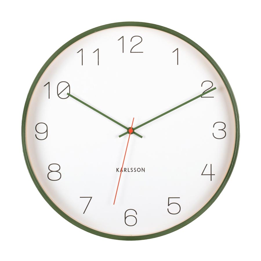 Karlsson Joy Wall Clock - Green (40cm) | Koop.co.nz