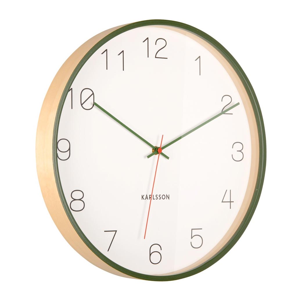Karlsson Joy Wall Clock Green (40cm) Karlsson Clocks NZ KOOP — Koop