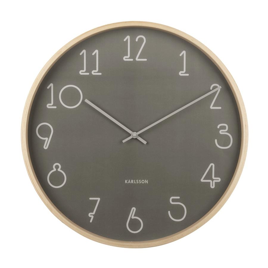 Karlsson Sencillo Wall Clock - Grey (40cm) | Koop.co.nz