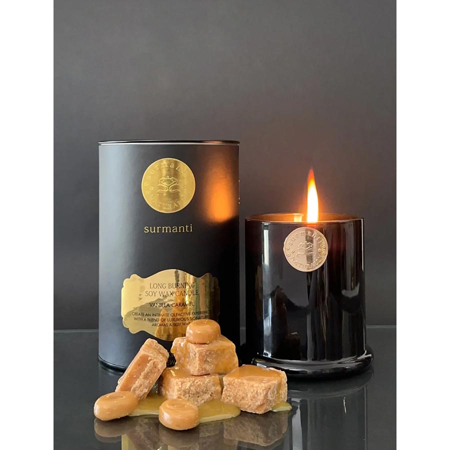 Surmanti EcoSoya Candle Vanilla Caramel NZ Made Candles KOOP — Koop