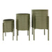Stoneleigh & Roberson Ridge Metal Planter Set/3 - Olive | Koop.co.nz