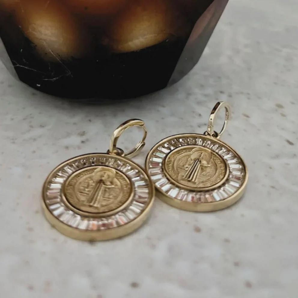 Queen Of The Foxes Gold Disc Seraph Earrings | Koop.co.nz