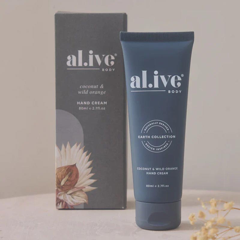 Al.ive Body Hand Cream - Coconut & Wild Orange (80ml) | Koop.co.nz