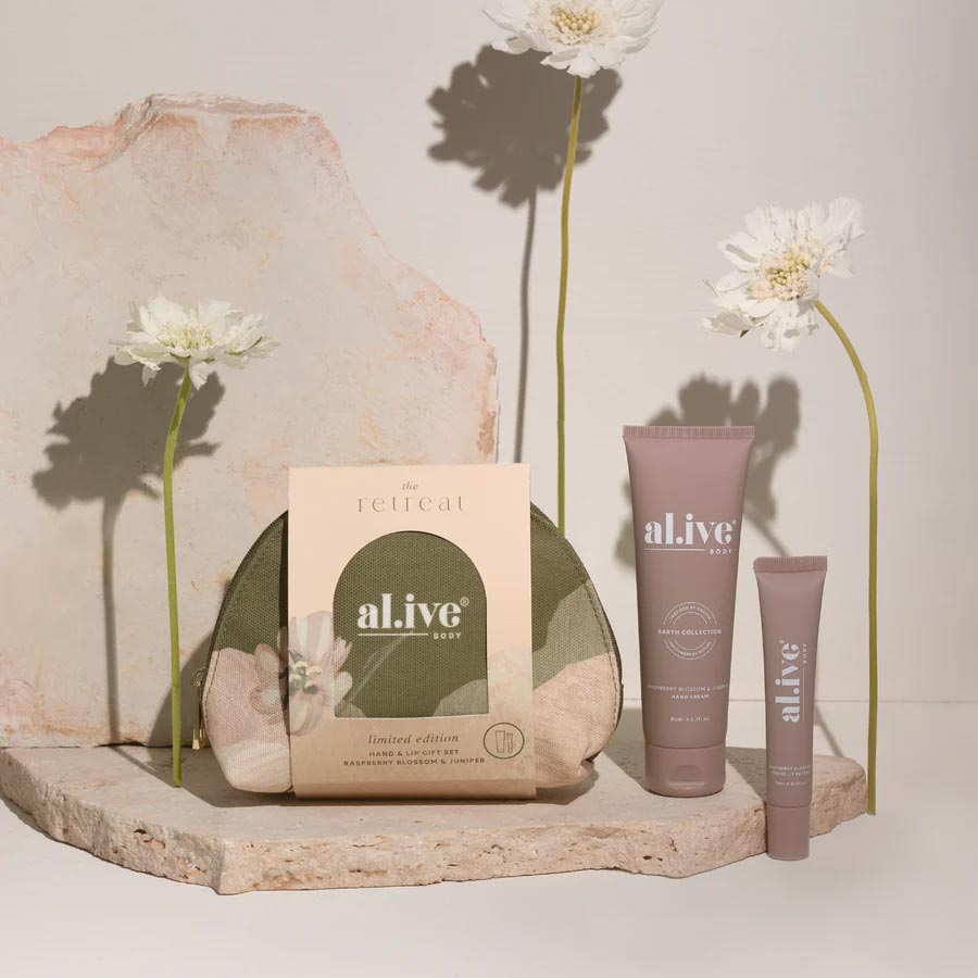 Al.ive Body Hand & Lip Gift Set - Raspberry Blossom & Juniper | Koop.co.nz