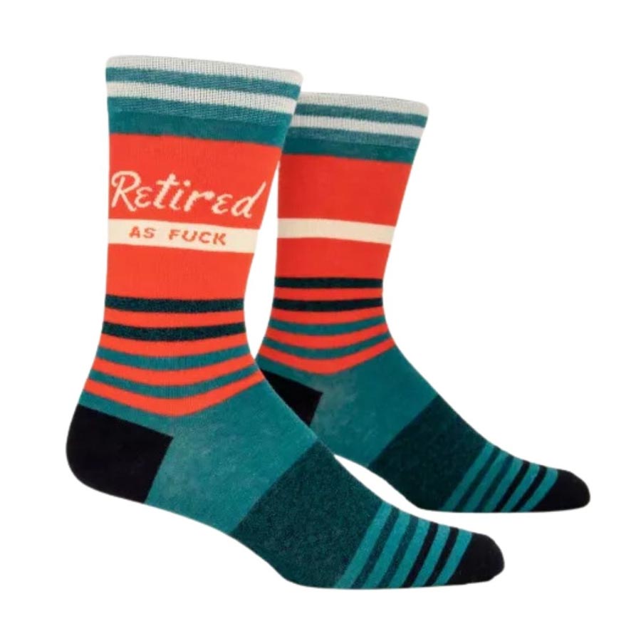 Blue Q Men's Socks Retired As F*ck Socks For Men Men's Gifts NZ