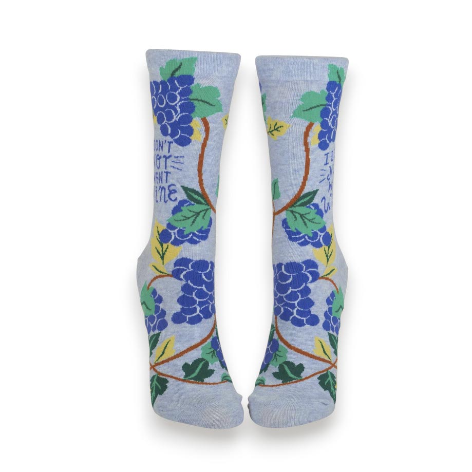 Blue Q Women's Socks - I Don't Not Want Wine | Koop.co.nz