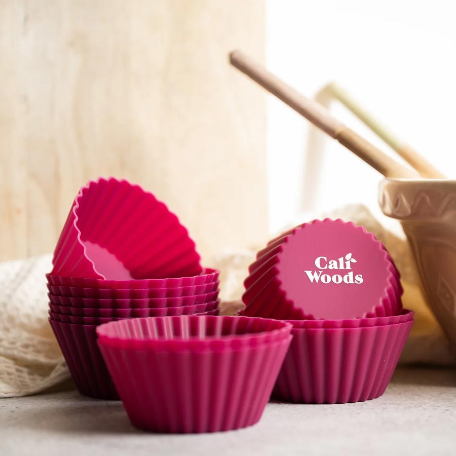 CaliWoods Silicone Large Reusable Muffin Liners (12pk) Very