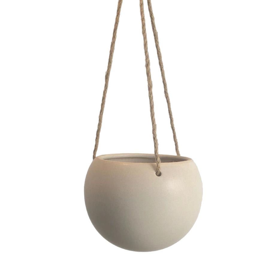Potted Orbit Hanging Planter Small - Oatmeal | Koop.co.nz