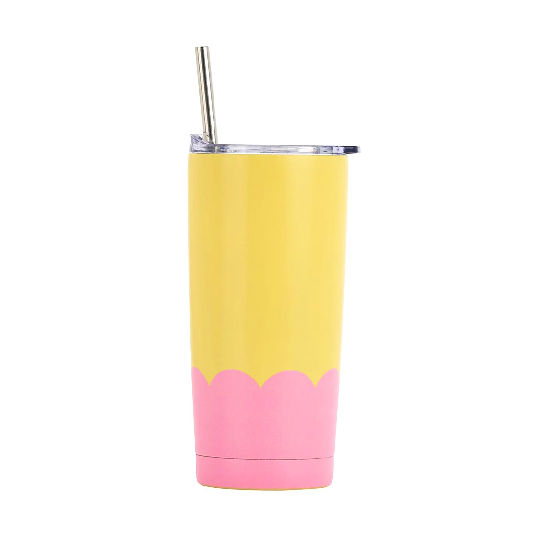 Double Walled Wave Smoothie Cup - Yellow/Candy (500ml)